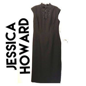 Jessica Howard elegant black dress size 14